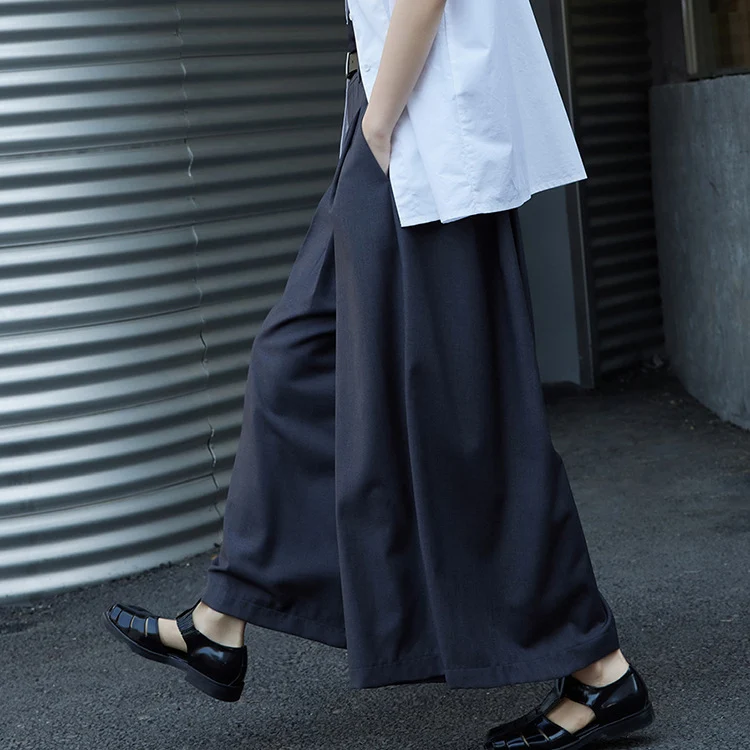 Damen Elegante und weit geschnittene Palazzo-Hose Drune