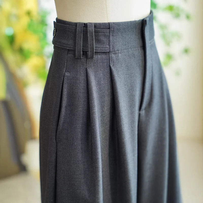 Damen Elegante und weit geschnittene Hochtaillierte Anzughose Drune