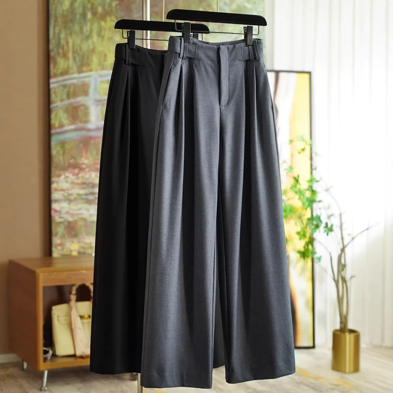 Damen Elegante und weit geschnittene Hochtaillierte Anzughose Drune