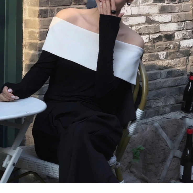 Damen Elegante und stilvolle Jumpsuit mit off-shoulder Design Drune
