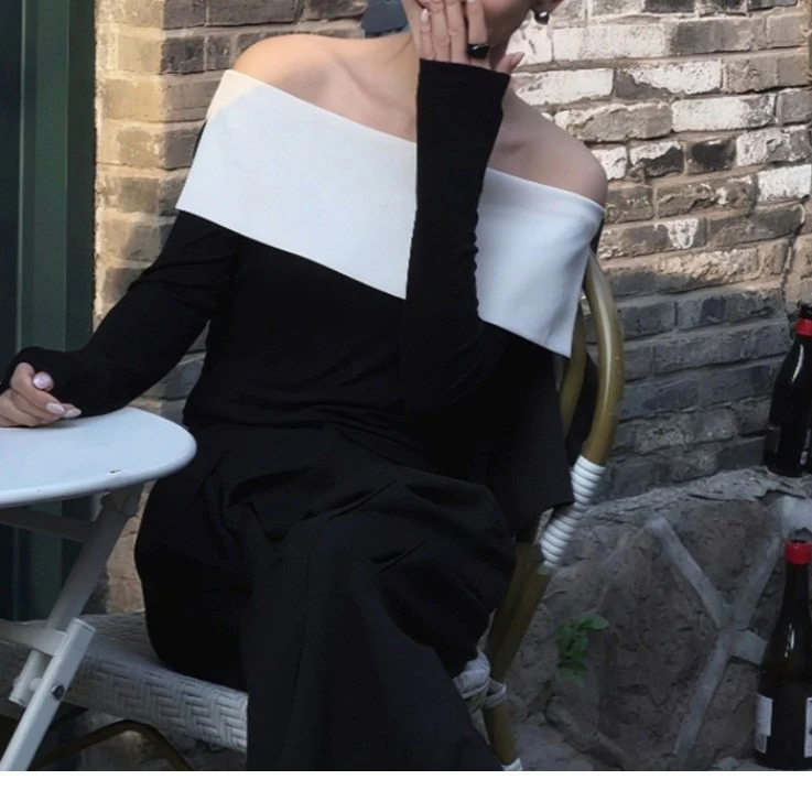 Damen Elegante und stilvolle Jumpsuit mit off-shoulder Design Drune