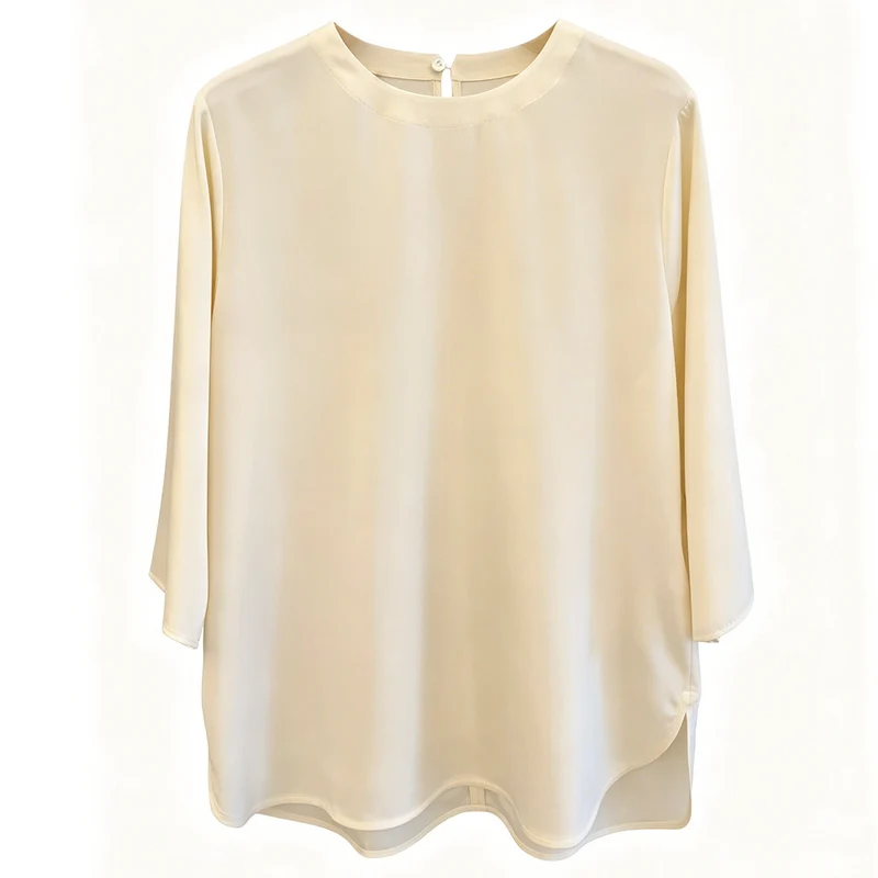 Damen Elegante und luftige Bluse mit drei Viertel-Ärmeln Drune
