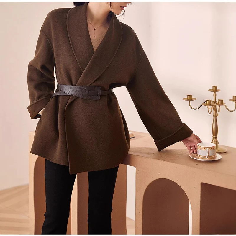 Damen Elegante und lockere Wickeljacke Drune
