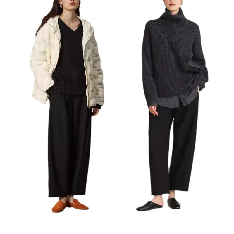 Damen Elegante und lockere Palazzo-Hose Drune