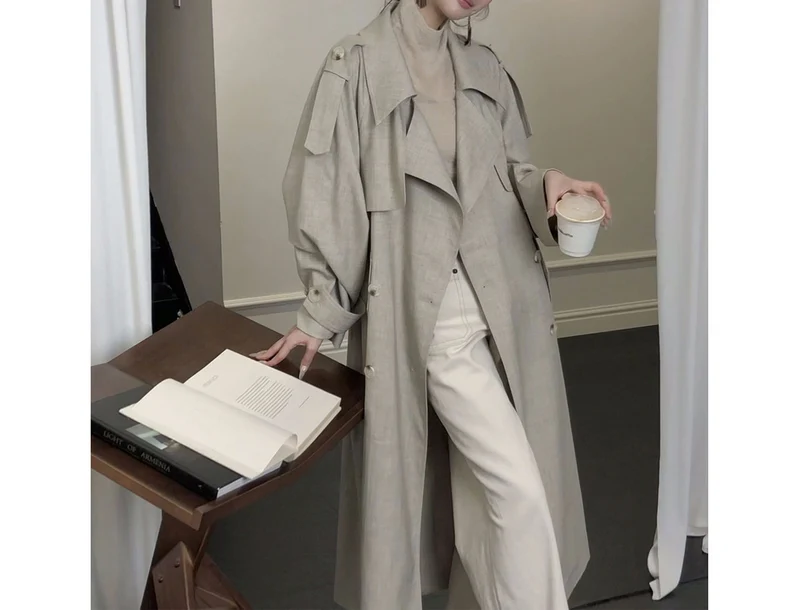 Damen Elegante und lässige Übergangsjacke mit kontrastierenden Ärmeln Drune