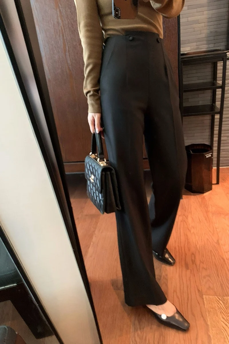 Damen Elegante und hoch taillierte Anzughose Drune