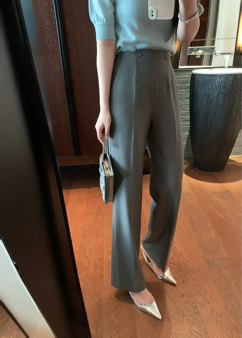 Damen Elegante und hoch taillierte Anzughose Drune