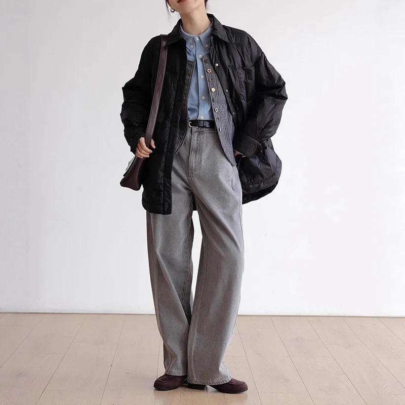 Damen elegante und gefütterte Übergangsjacke Drune