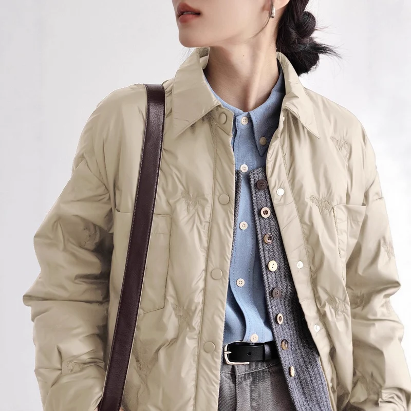 Damen elegante und gefütterte Übergangsjacke Drune