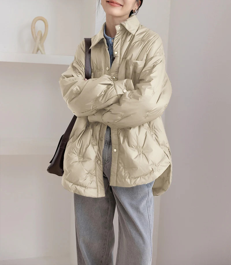 Damen elegante und gefütterte Übergangsjacke Drune
