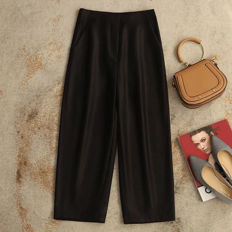 Damen Elegante und fließende Palazzo-Hose Drune