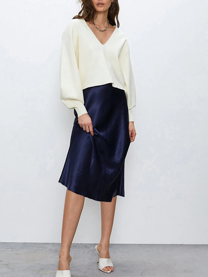 Damen Elegante und fließende Midibluse Drune