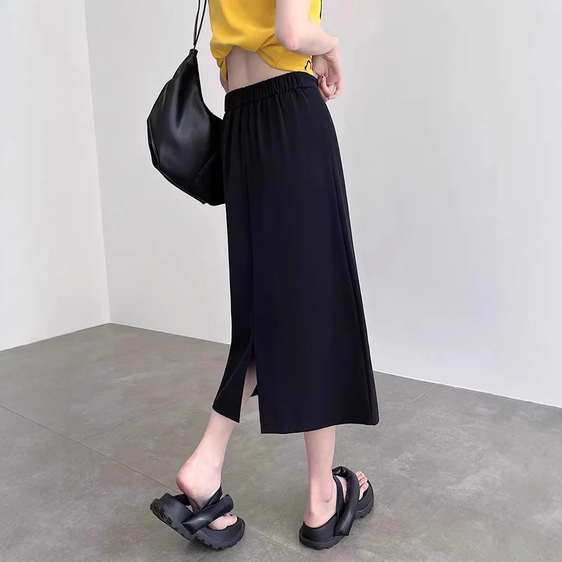 Damen Elegante und fließende Maxirock Drune