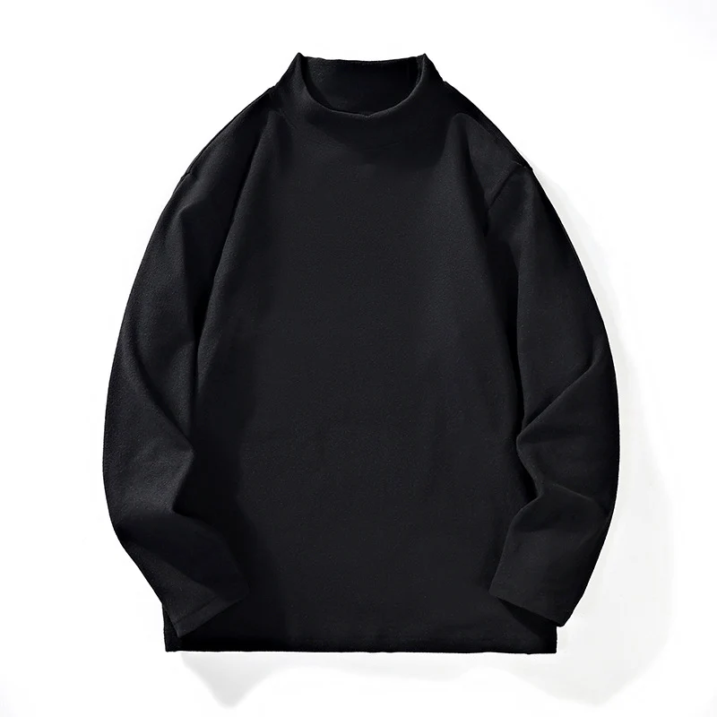 Herren Lässiges Oversize-Mockneck-Longsleeve aus Feinstrick mit verlängertem Schnitt Drune