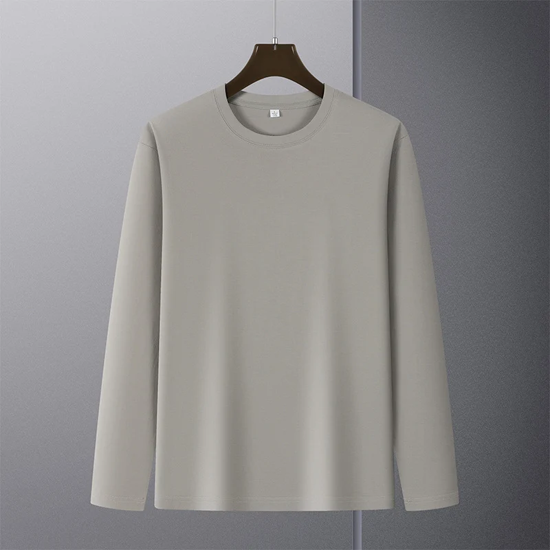 Herren Langarmshirt aus Premium-Baumwollmix mit Rundhalsausschnitt und feiner Rippstruktur Drune