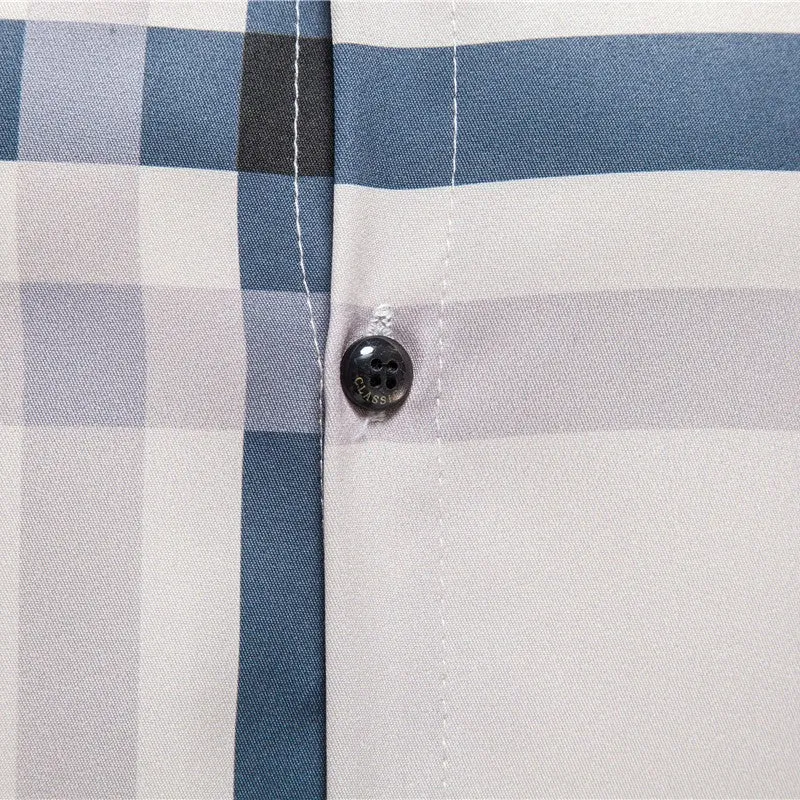 Herren Kariertes Slim-Fit Business-Hemd mit seidig-glänzender Optik Drune