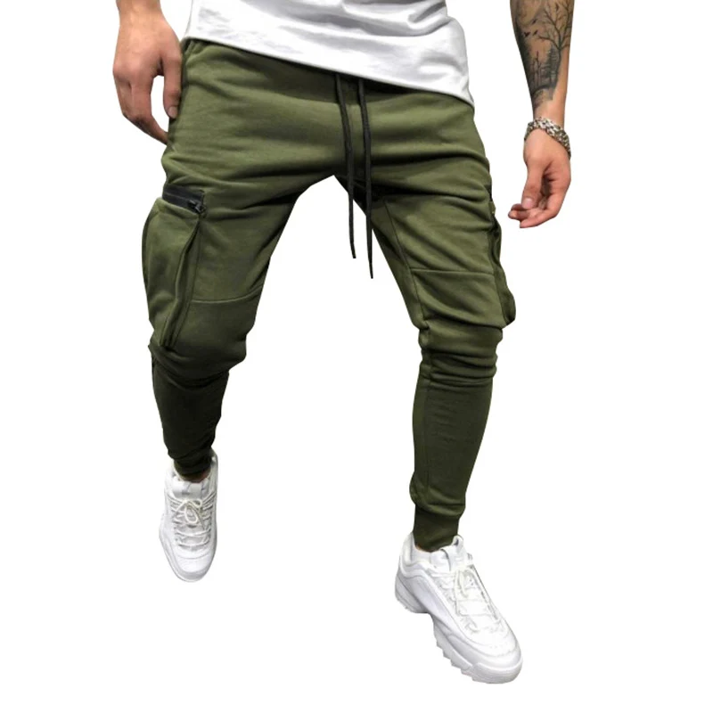 Herren Jogginghose im Drop-Crotch‑Streetwear‑Look mit Cargo‑Taschen und schmalem Bein Drune