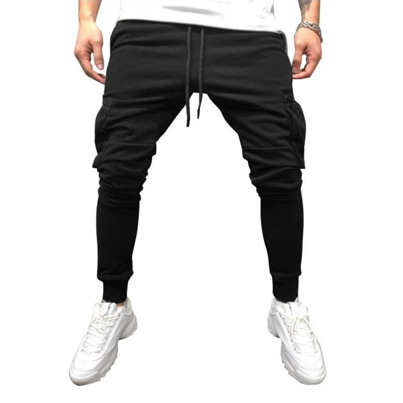 Herren Jogginghose im Drop-Crotch‑Streetwear‑Look mit Cargo‑Taschen und schmalem Bein Drune