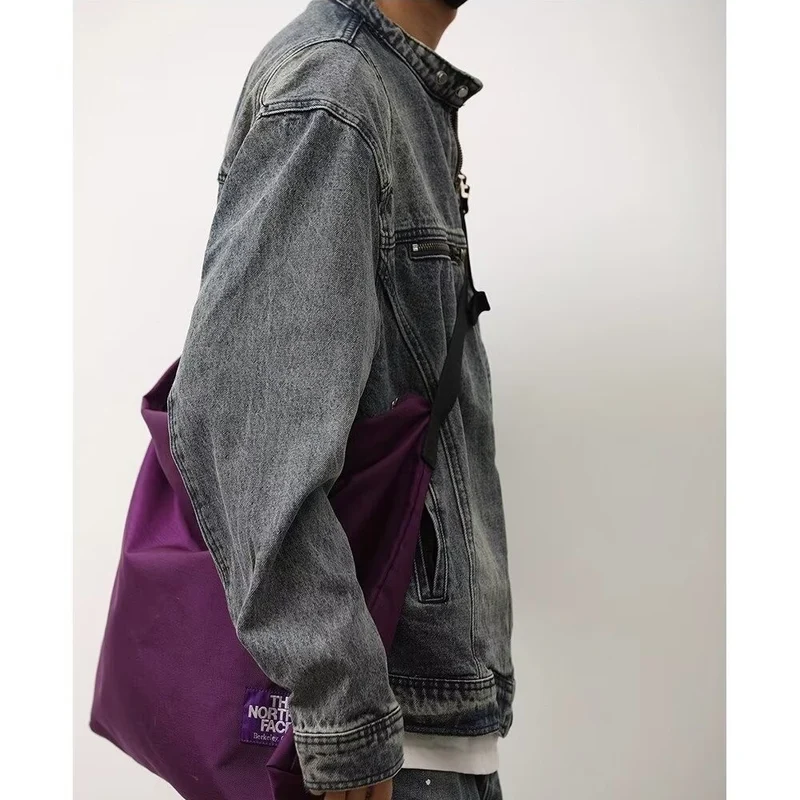 Herren Jeansjacke im Vintage‑Wash mit Stehkragen und Reißverschluss Drune