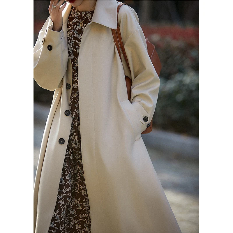 Damen Elegant geschnittener Trenchcoat Drune