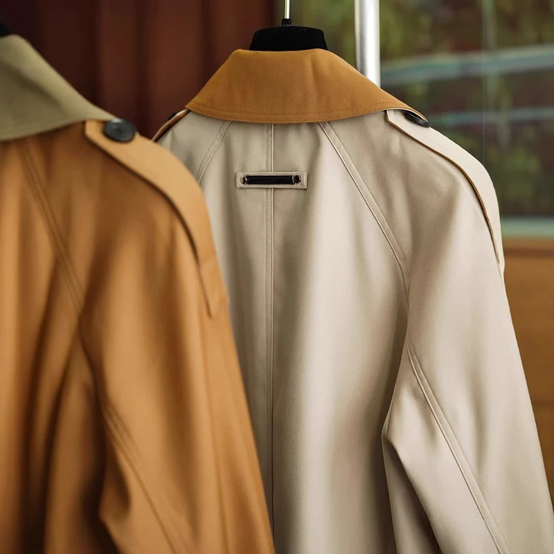 Damen Elegant geschnittene Trenchjacke mit Taillengürtel Drune