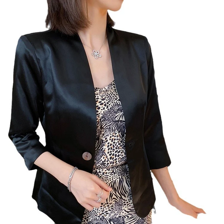 Damen Edler Blazer mit drei Viertelärmeln Drune