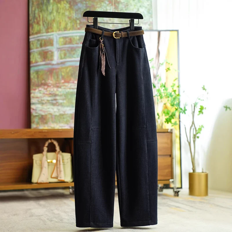 Damen Bequeme und modische Hose mit Gürtel Drune