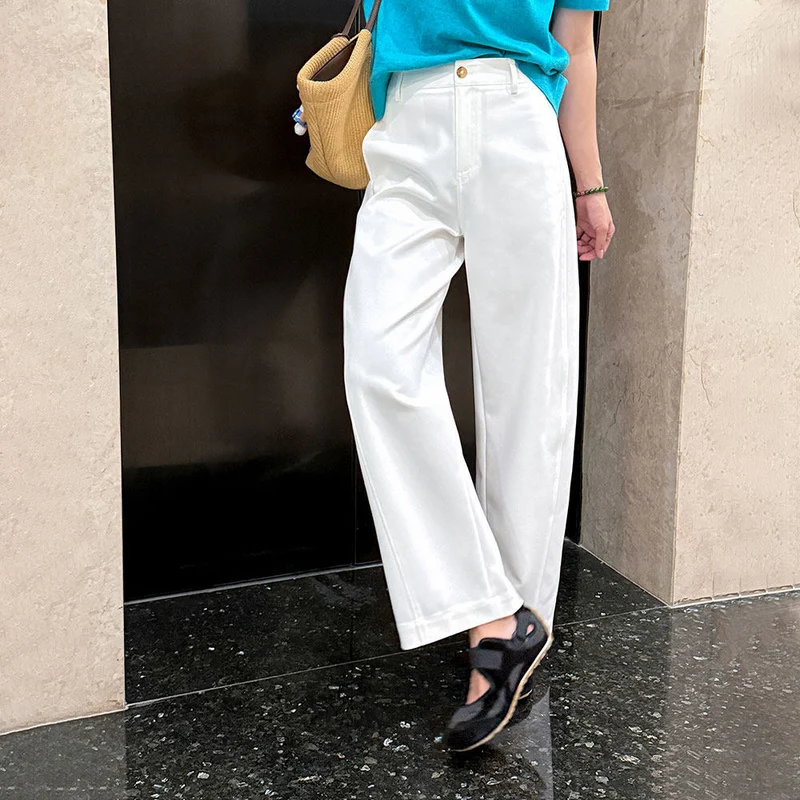 Damen Bequeme und moderne weite Stoffhose Drune