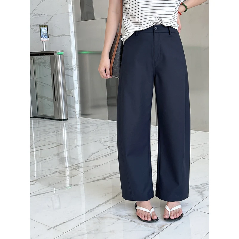 Damen Bequeme und moderne weite Stoffhose Drune