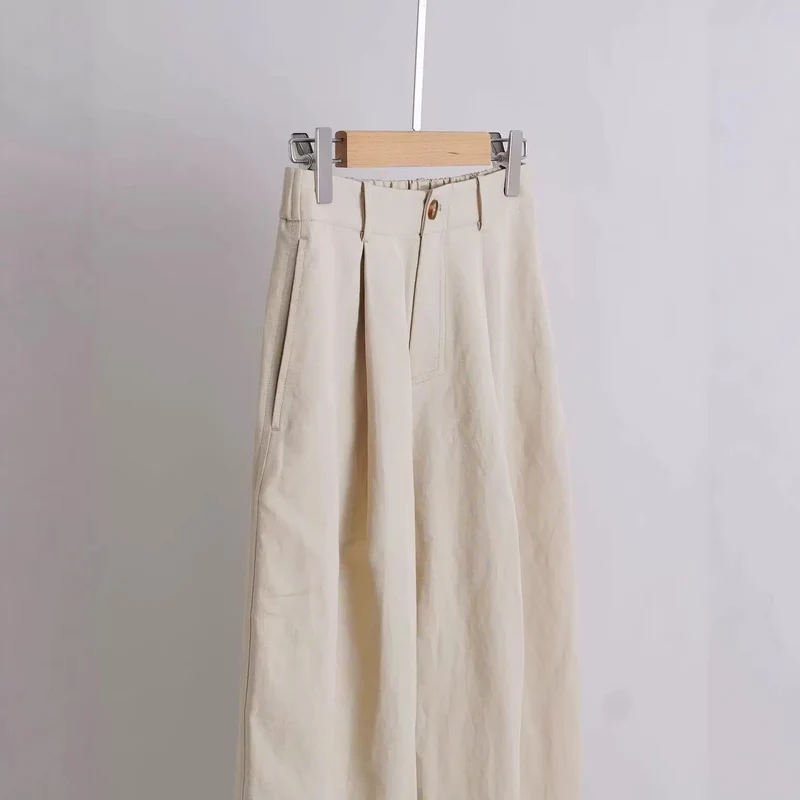 Damen Bequeme und lässige weit geschnittene Stoffhose Drune