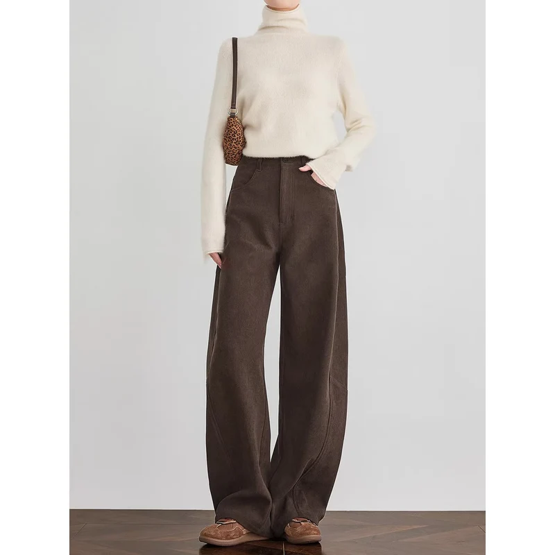 Damen Bequeme und elegante weite Cordhose Drune