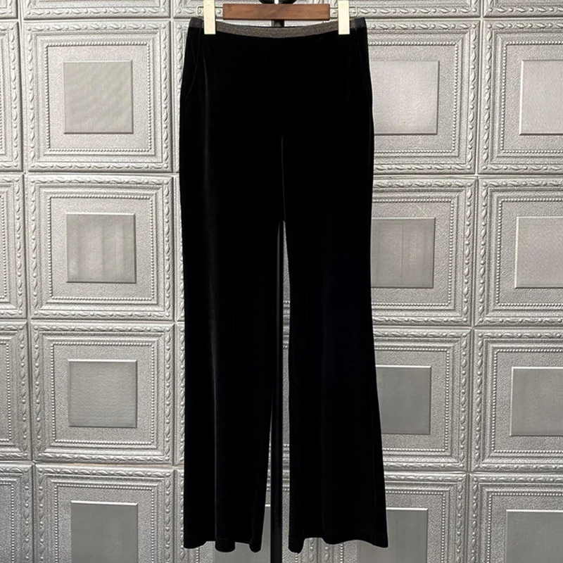 Damen Bequeme und elegante Samt-Hosen Drune