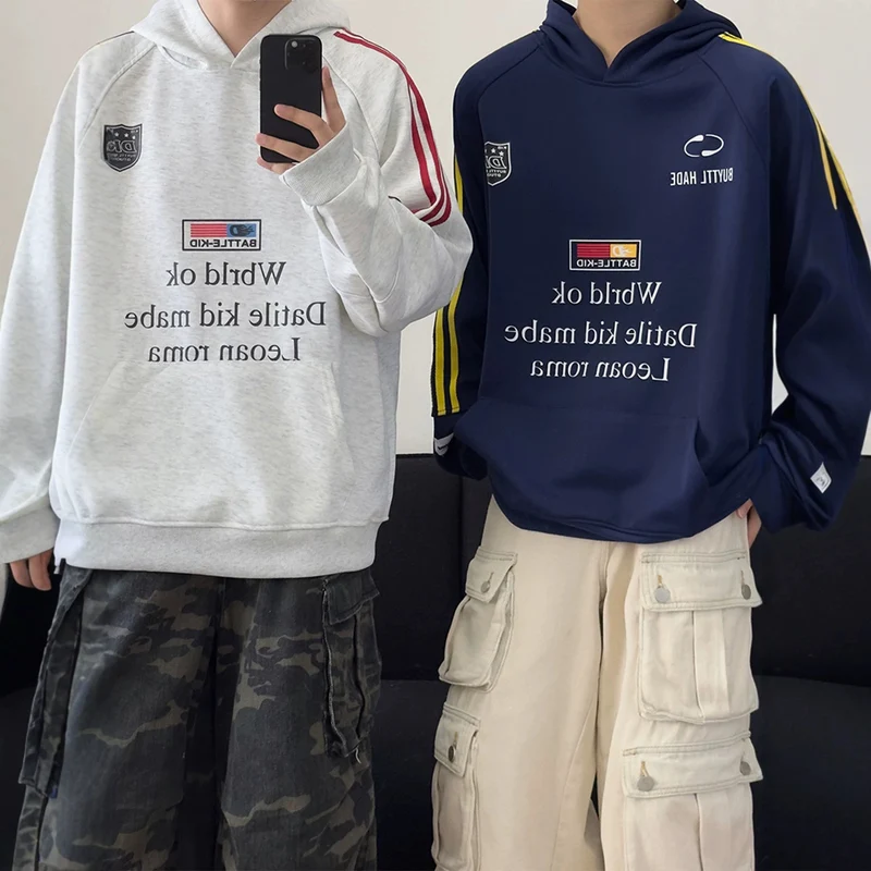 Unisex Urbaner Kapuzenpullover mit kreativen Grafiken Drune