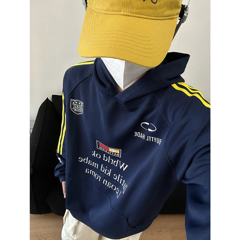 Unisex Urbaner Kapuzenpullover mit kreativen Grafiken Drune