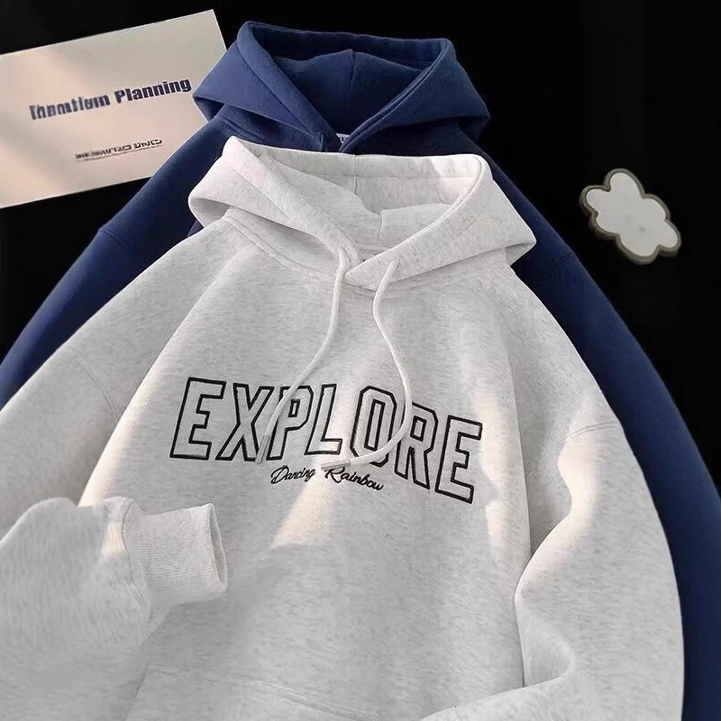Unisex Oversized Kapuzenpullover mit Schriftzug Drune
