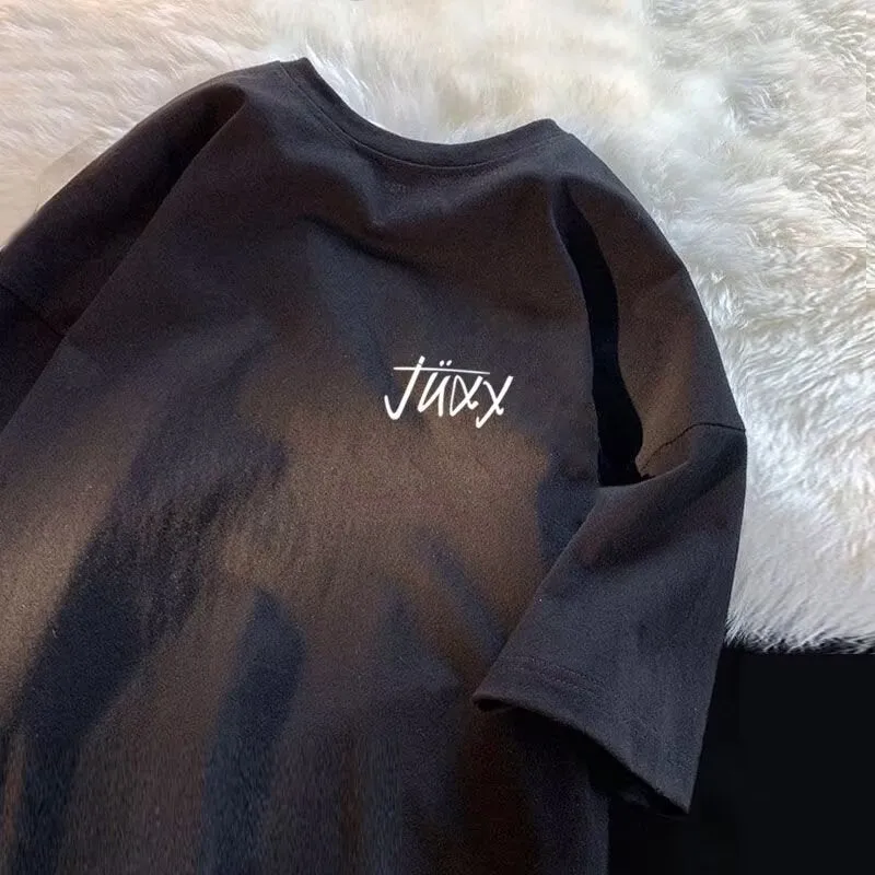 Unisex Lässiges Oversized T-Shirt mit kreativem Aufdruck Drune