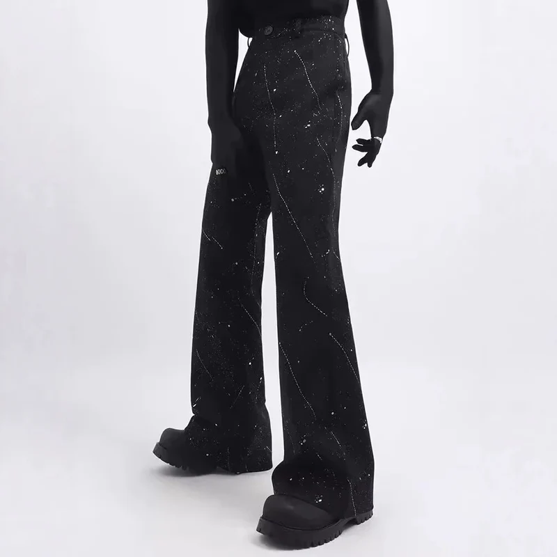 Herren Weitgeschnittene Jeans mit abstraktem Muster Drune