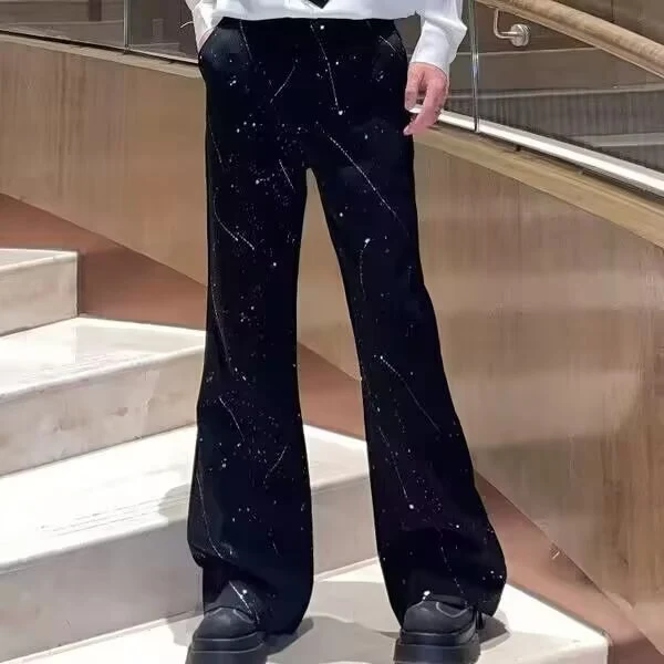 Herren Weitgeschnittene Jeans mit abstraktem Muster Drune
