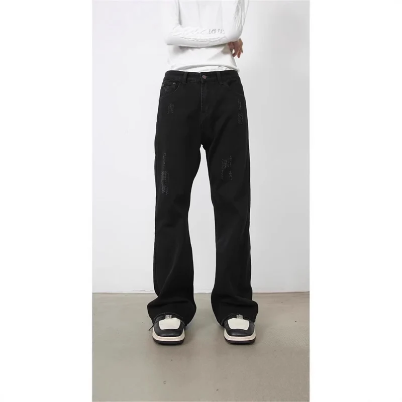 Herren Weitgeschnittene Denim-Hose Drune