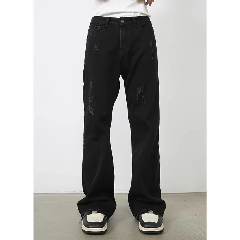 Herren Weitgeschnittene Denim-Hose Drune