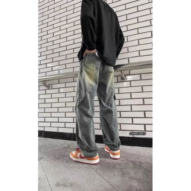 Herren Weitgeschnittene Cargo-Jeans Drune