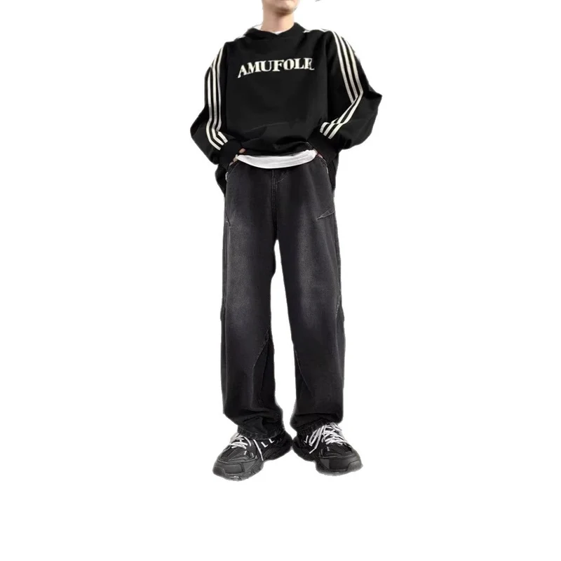 Herren Weitgeschnittene Cargo-Jeans Drune