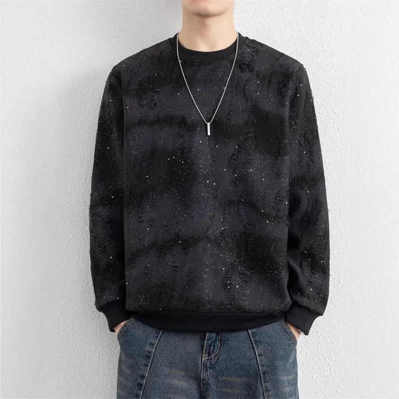 Herren Urbaner Sweatshirt mit funkelndem Design Drune
