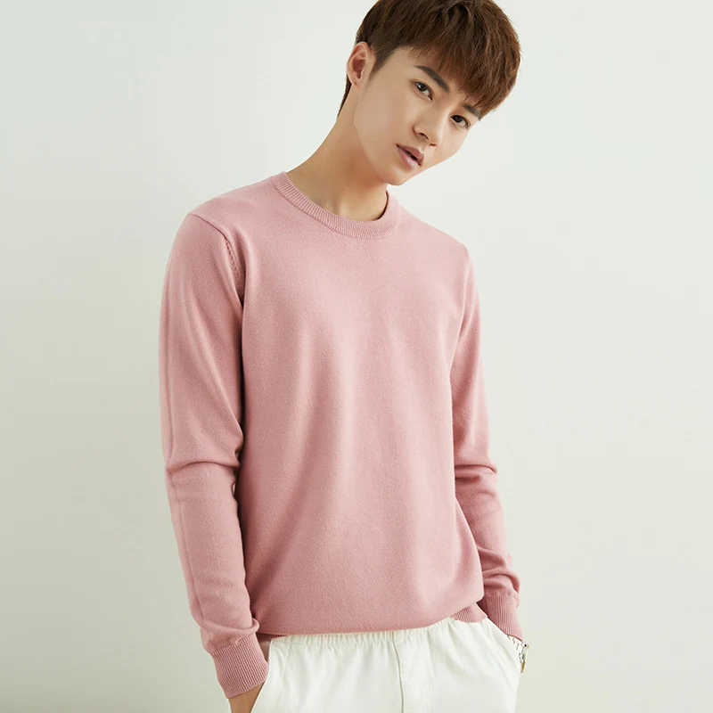 Herren Feiner Rundhalspullover aus leichtem Feinstrick mit schmalen Bündchen Drune