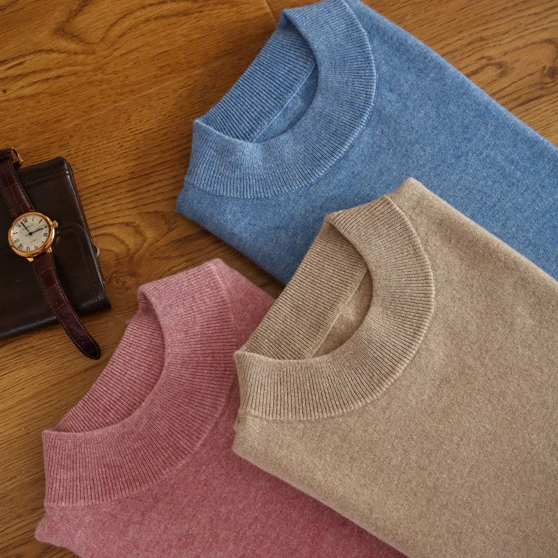 Herren Feiner Rollkragenpullover in schlanker Minimal‑Silhouette aus Woll‑Kaschmir‑Mix Drune
