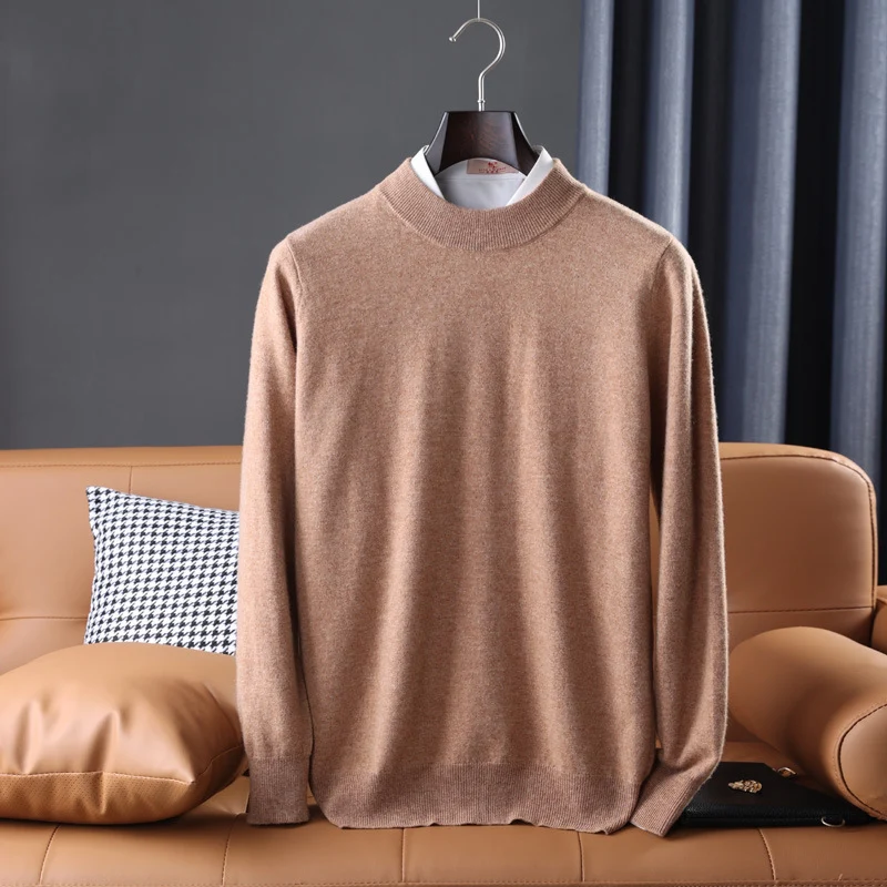 Herren Feiner Rollkragenpullover in schlanker Minimal‑Silhouette aus Woll‑Kaschmir‑Mix Drune