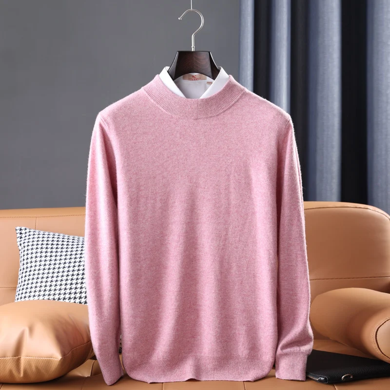 Herren Feiner Rollkragenpullover in schlanker Minimal‑Silhouette aus Woll‑Kaschmir‑Mix Drune