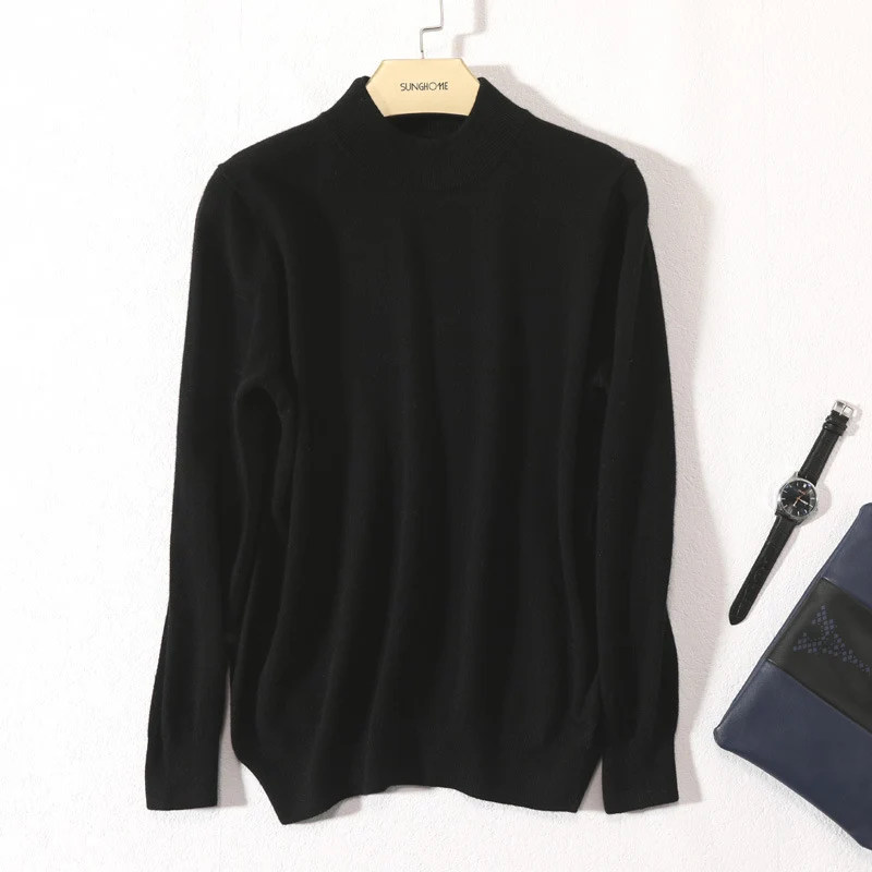 Herren Feiner Rollkragenpullover in schlanker Minimal‑Silhouette aus Woll‑Kaschmir‑Mix Drune