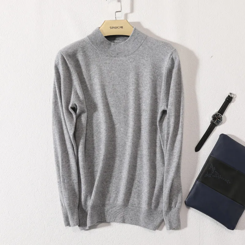 Herren Feiner Rollkragenpullover in schlanker Minimal‑Silhouette aus Woll‑Kaschmir‑Mix Drune