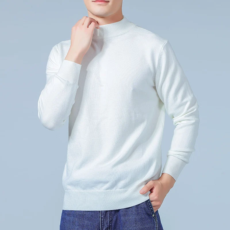 Herren Feiner Mockneck-Pullover aus hochwertigem Feinstrick mit gerippten Abschlüssen Drune